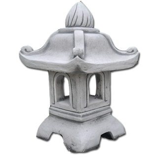 Záhradné figúrové lampy Betónová záhradná lampa Pagoda